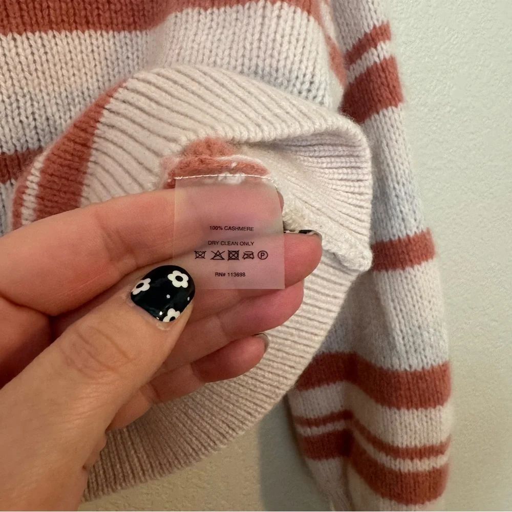 Margaret O’Leary‎ Cashmere Striped Sweater - Picture 4 of 6
